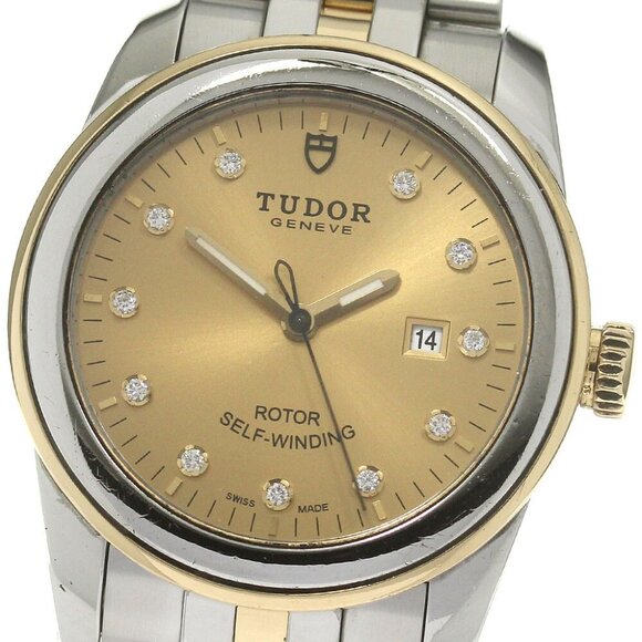 TUDOR Glamor date 53003 11P Diamond YG2 tone Automatic Ladies Watch_863552 - Picture 1 of 6